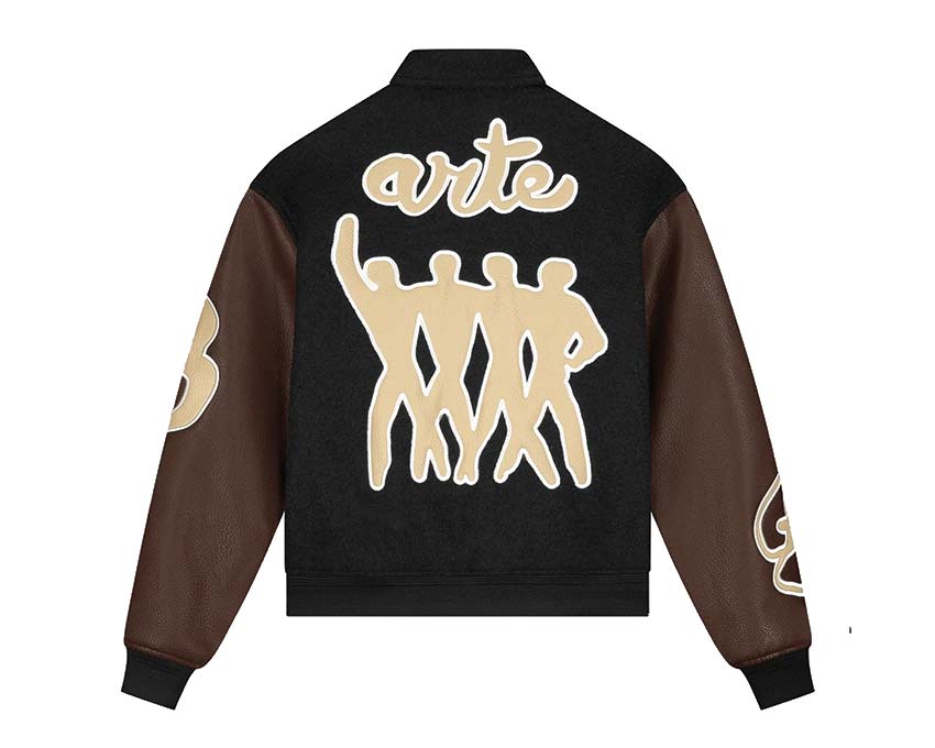 Arte Varsity Jacket "Black/Brown" SS25-187J