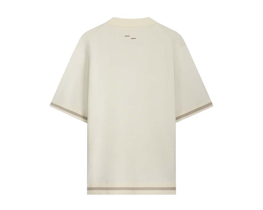 Filling Pieces Knit Shirt Classic Antique White 91222209936