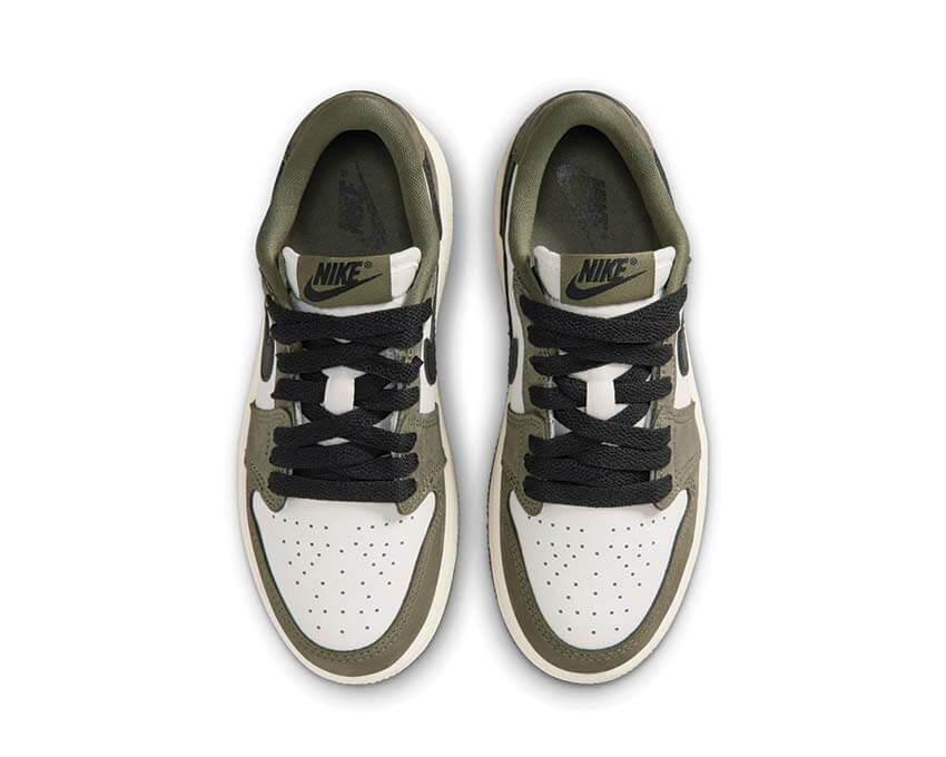 Jordan 1 Retro Low OG PS Medium Olive — vista frontale Jordan preschool
