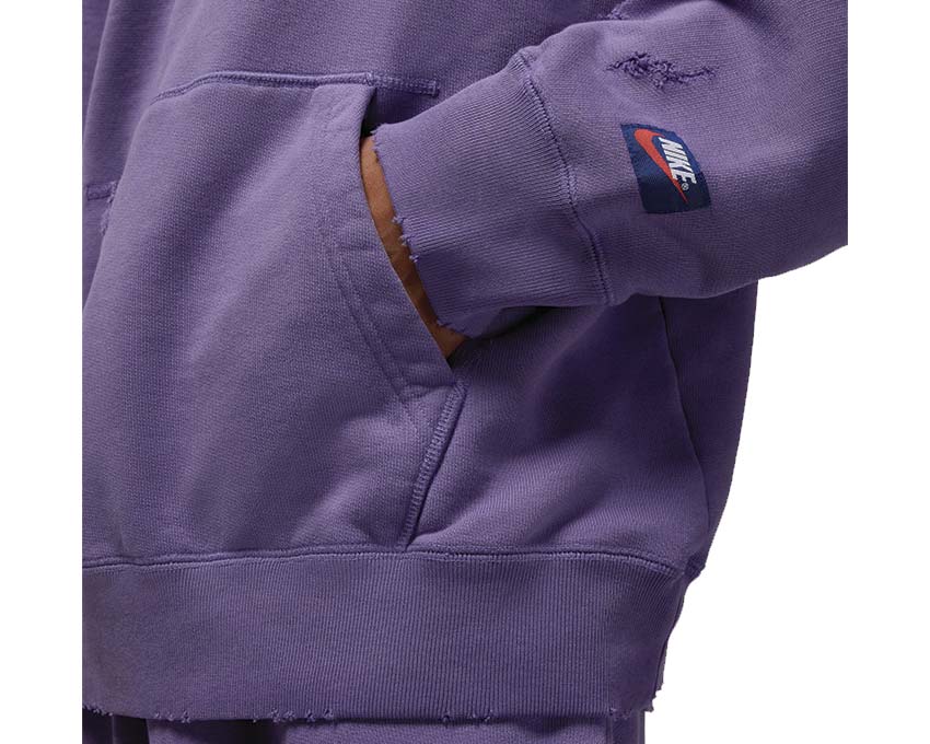 Jordan Rare Air Hoodie Purple Earth worn — men's relaxed fit streetwear hoodie