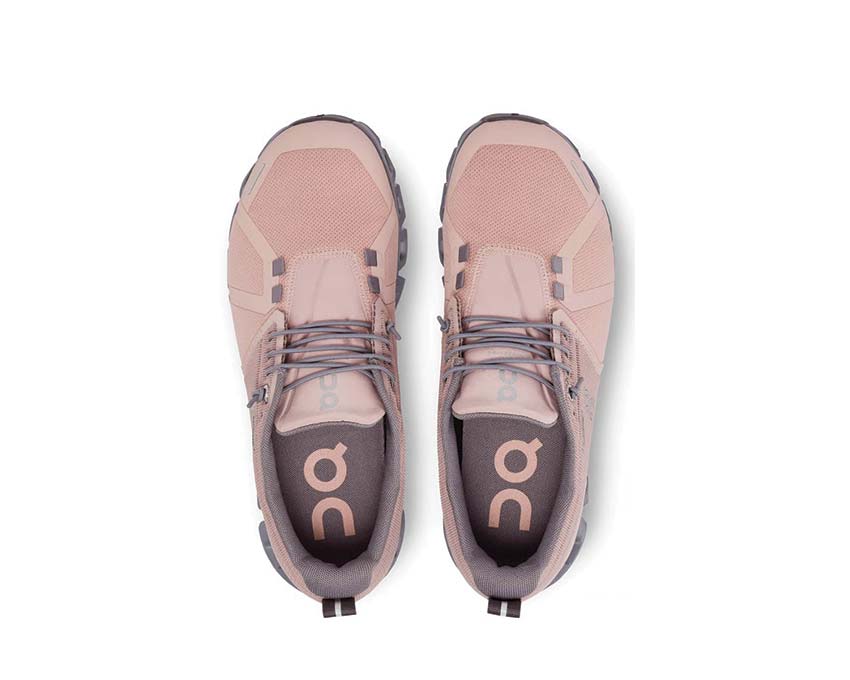 On Cloud 5 Waterproof W Rose/Fossil detail — waterproof protection women's running shoe