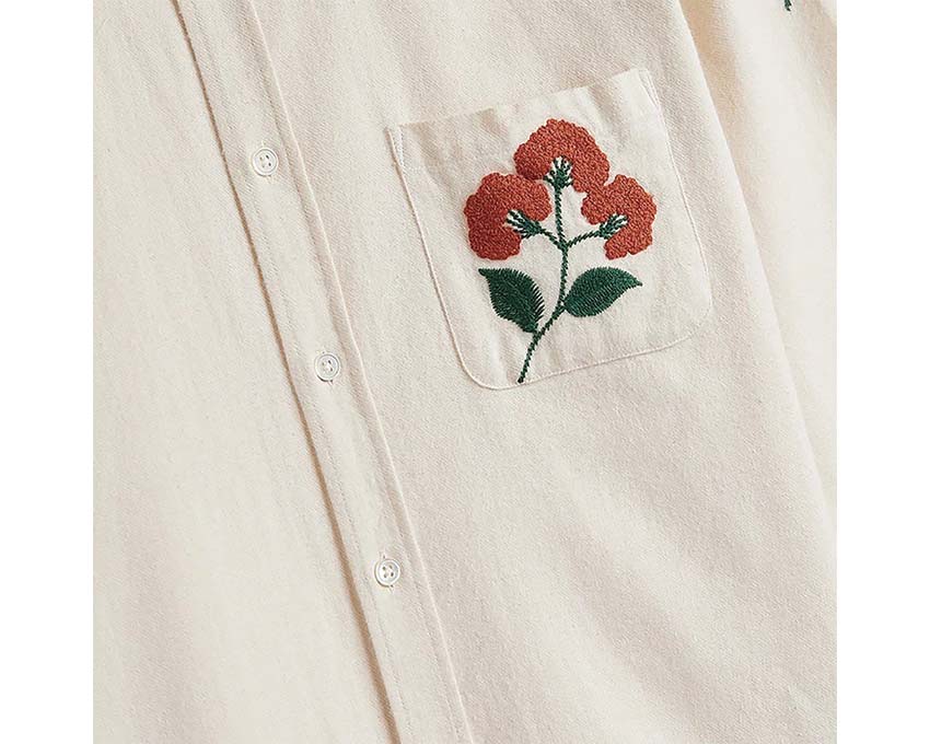 Portuguese Flannel Embroidery Flannel Shirt AW25.029
