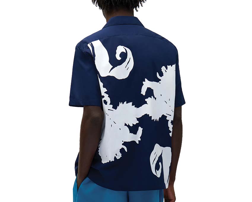 Arte Big Flower shirt "White/Navy" hk