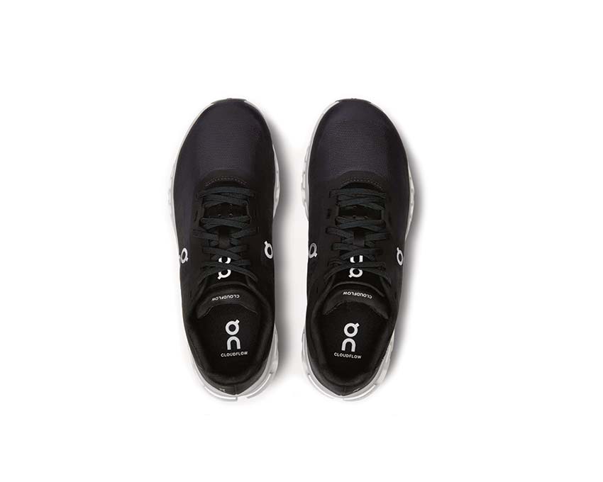 On Cloudflow 4 W Black/White suola — CloudTec reattivo scarpa running donna