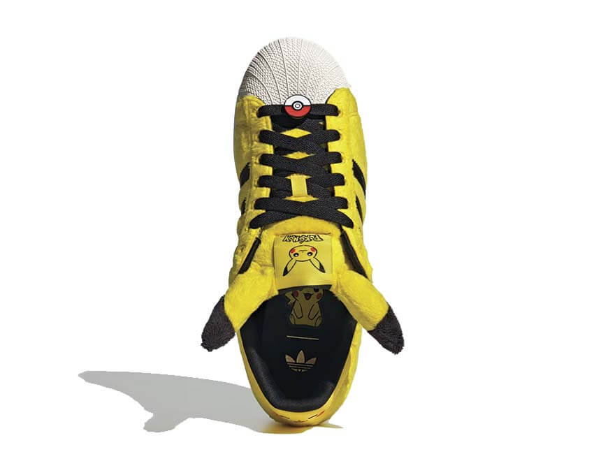 Adidas Pokémon Superstar II "Pikachu" Yellow / Core Black - sneakers unisexe - vue 5