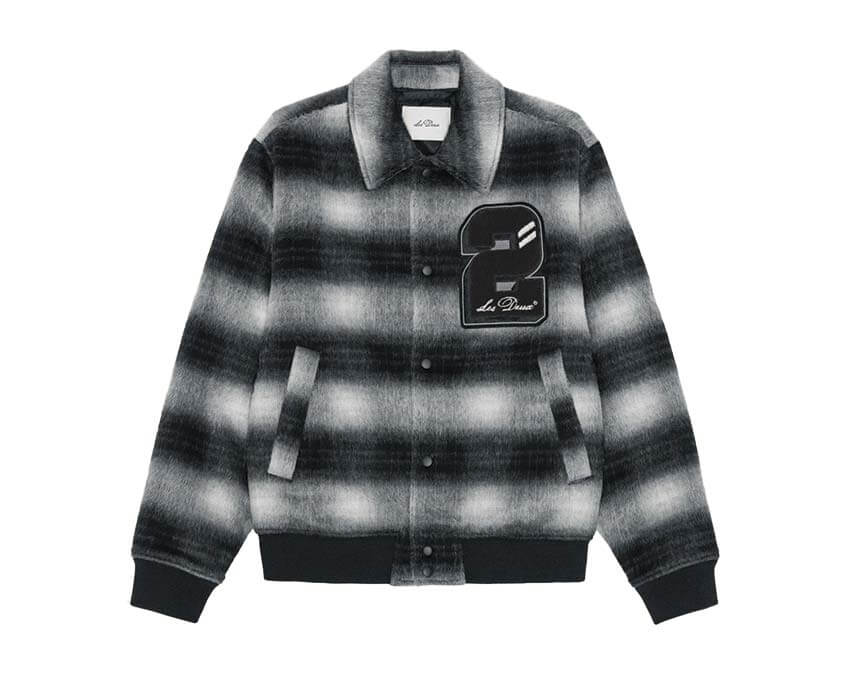 Les Deux Shadowcheck Varsity Jacket "Black"