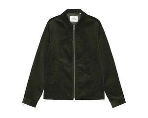 Les Deux Corduroy Zipper Coach Jacket "Rosin Green" - veste homme