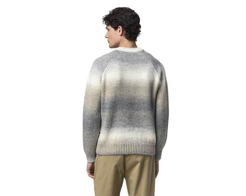 K-Way Valter Shaded Yarn Pullover "Grey Beige Degrade" - pull unisexe - vue 3
