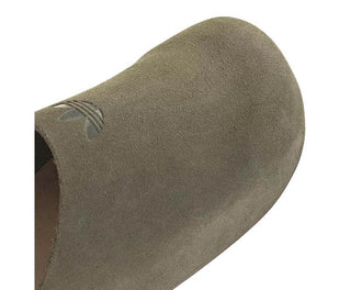 Adidas Adimule Olive Strata side view — lifestyle mule khaki green profile