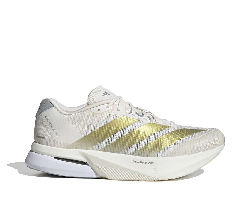 Adidas Adizero Boston 13 M  Chalk White / Gold Metallic / Halo Silver  JS4947 