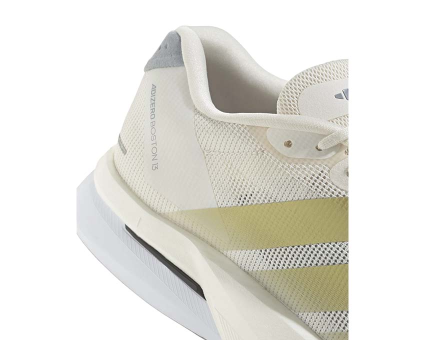 Adidas Adizero Boston 13 M  Chalk White / Gold Metallic / Halo Silver  JS4947 