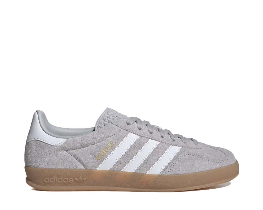 Adidas Gazelle Indoor Grey Two / Cloud White - Gold Metallic JQ0176