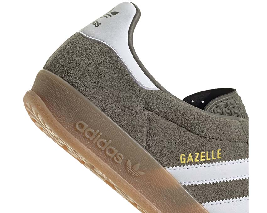 Adidas Gazelle Indoor Olive Strata / Cloud White - Gold Metallic JQ0174