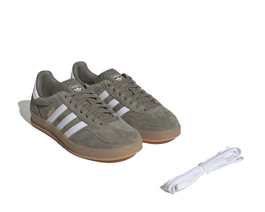 Adidas Gazelle Indoor Olive Strata / Cloud White - Gold Metallic JQ0174