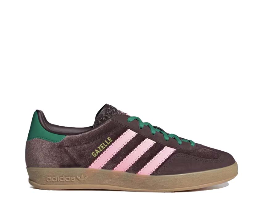 Adidas Gazelle Indoor W Dark Brown / Glow Pink - Court Green JI2714