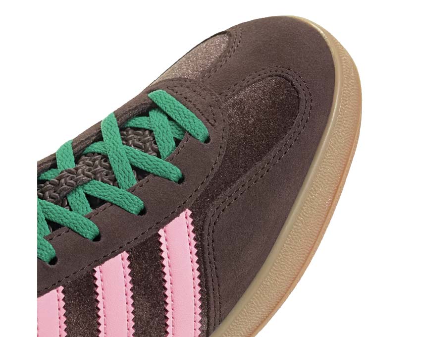 Adidas Gazelle Indoor W Dark Brown / Glow Pink - Court Green JI2714