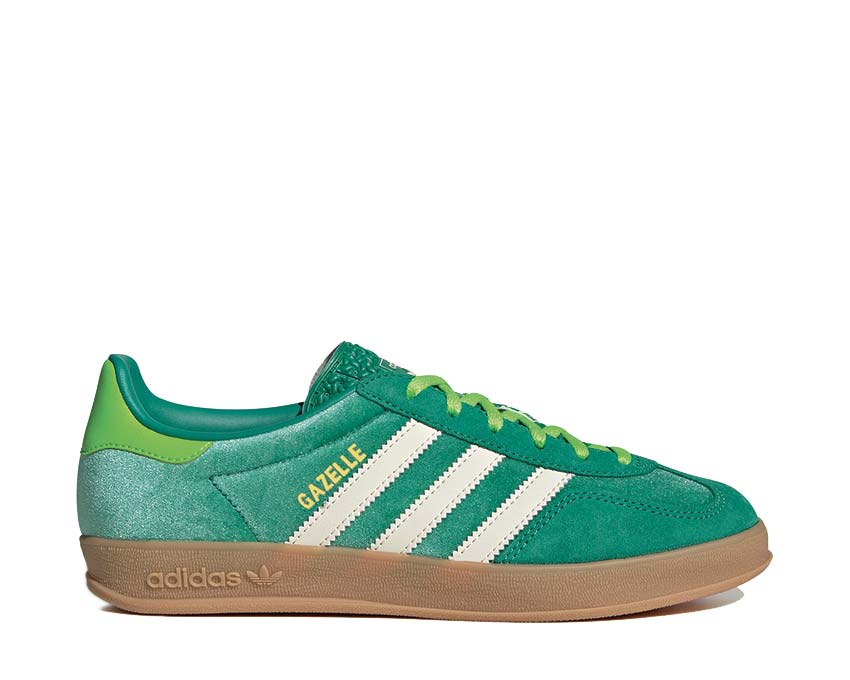 Adidas Gazelle Indoor W Semi Court Green / Cream White - Solar Green JI2715