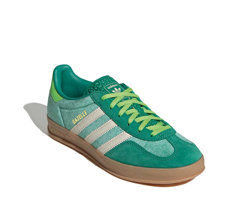 Adidas Gazelle Indoor W Semi Court Green / Cream White - Solar Green JI2715