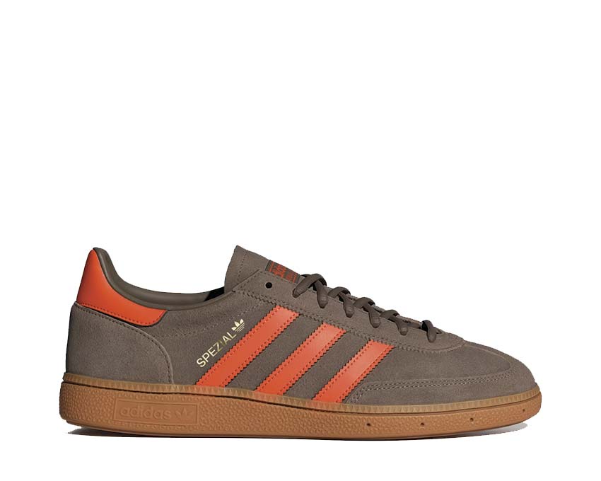  Adidas Handball Spezial Cargo Brown / Orange / Gold Metallic JR3846 