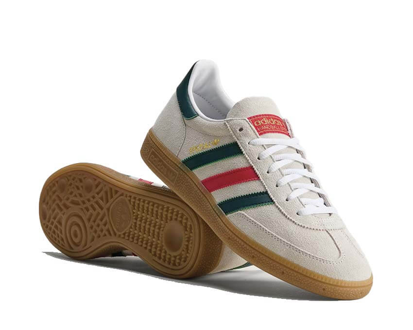Adidas Handball Spezial Mexico vista laterale — tomaia scamosciato tre strisce iconiche