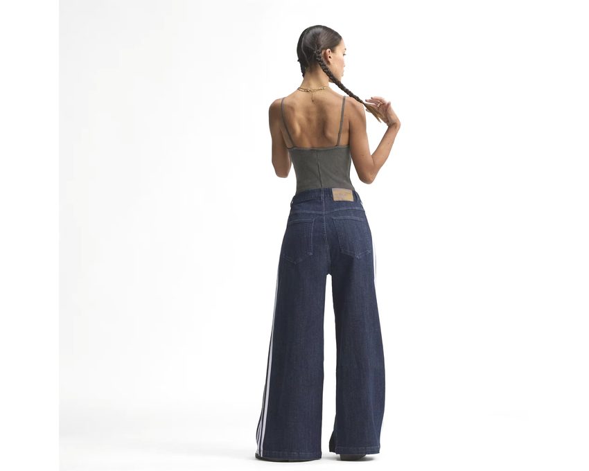 Adidas Denim Wide Leg Pants