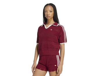 Adidas Resort S Polo W "Collegiate Burgundy" - polo femme - vue 2