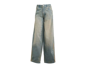Adidas Premium Essentials Denim Pant — women's denim trousers straight cut