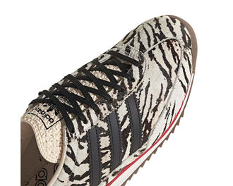 Adidas SL 72 OG W Zebra Cloud White vista lateral — estampado cebra contrastante