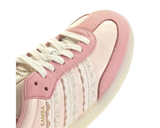 Adidas Samba OG W Wonder Mauve vista laterale — banda Three Stripes