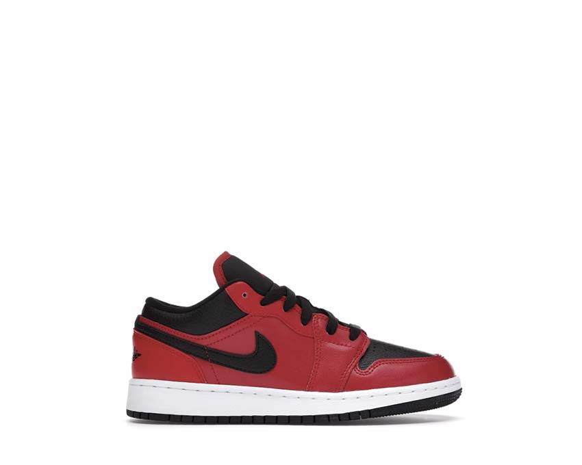 Air Jordan 1 Low GS Gym Red / Black - White 553560 605