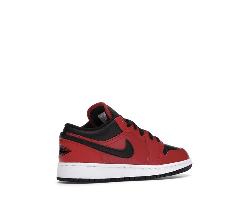 Air Jordan 1 Low GS Gym Red / Black - White 553560 605