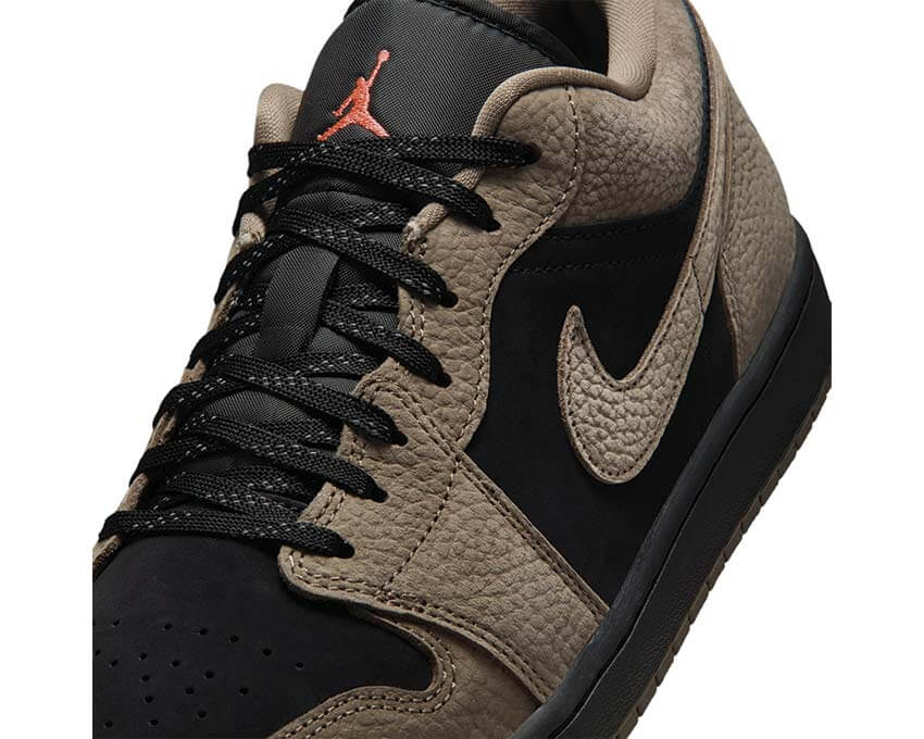 Air Jordan 1 Low SE Olive Grey vista laterale — sneaker oliva grigio retro basketball