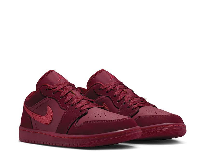 Air Jordan 1 Low SE W Sierra Red parte superiore — pelle rosso bianco OG basketball iconic
