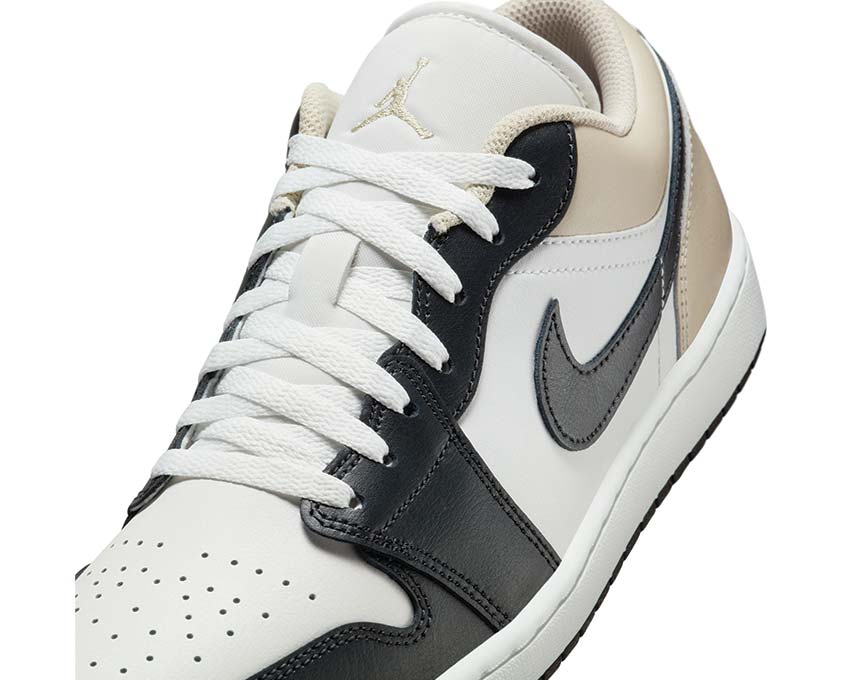  Air Jordan 1 Low Summit White / Off Noir - Rattan 553558-153 