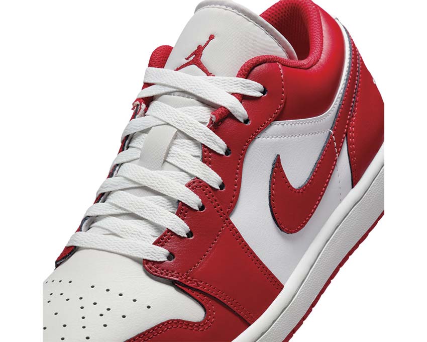  Air Jordan 1 Low Summit White / Varsity Red - Summit White 553558-166