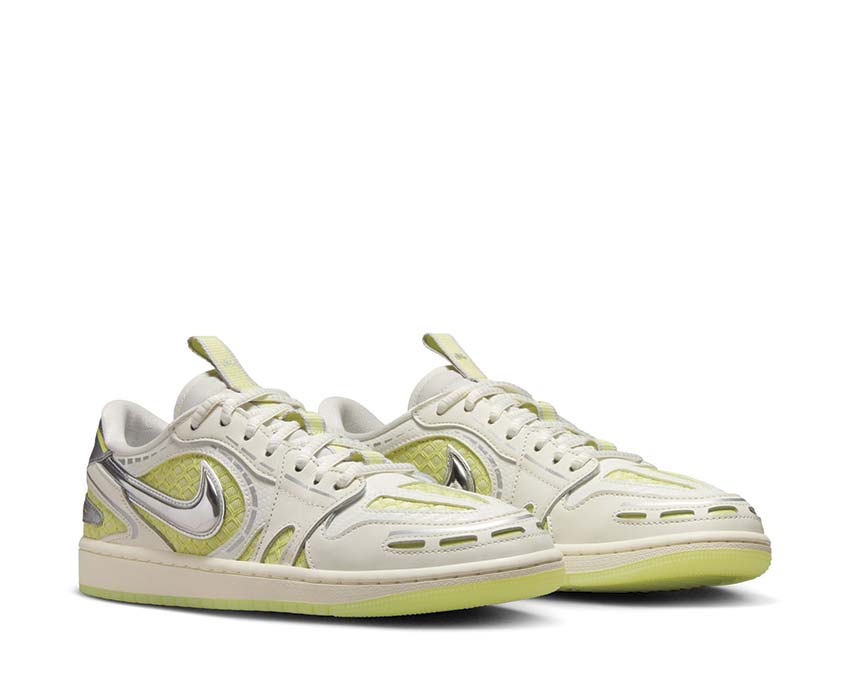  Air Jordan 1 MM Low V3 W  Sail/Luminous Green-Metallic Silver HQ2186-130