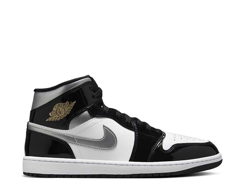 Air Jordan 1 Mid SE Black / Metallic Silver - White HV0789-010