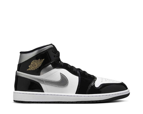 Air Jordan 1 Mid SE Black / Metallic Silver - White HV0789-010