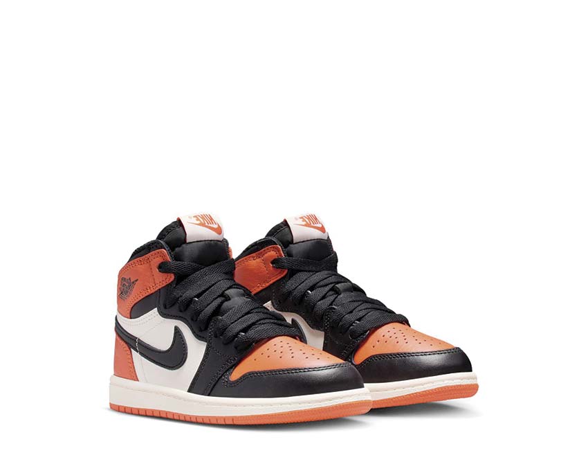  Air Jordan 1 Retro High OG PS  Black / Black - Sail - Starfish FD1412-008