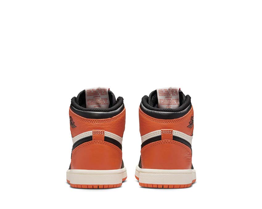  Air Jordan 1 Retro High OG PS  Black / Black - Sail - Starfish FD1412-008 