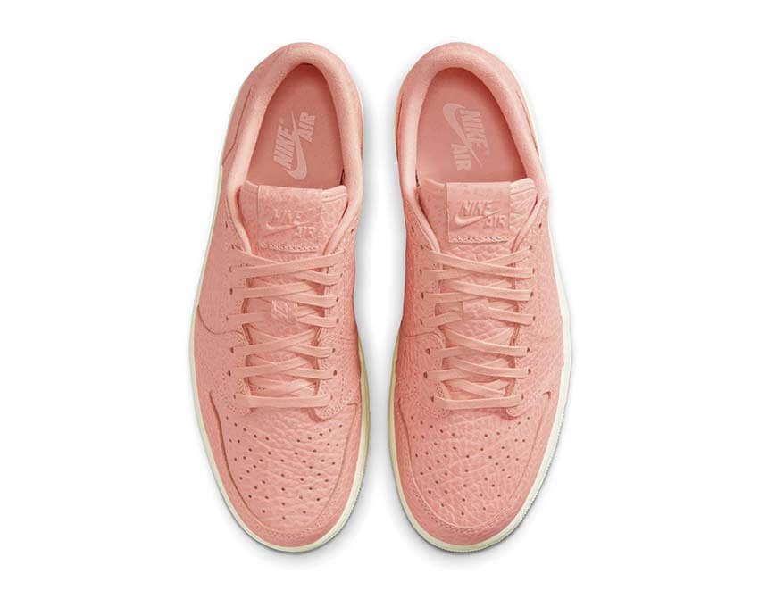 Air Jordan 1 Retro Low No Swoosh Arctic Orange — suola Air Jordan Low arancio bianco