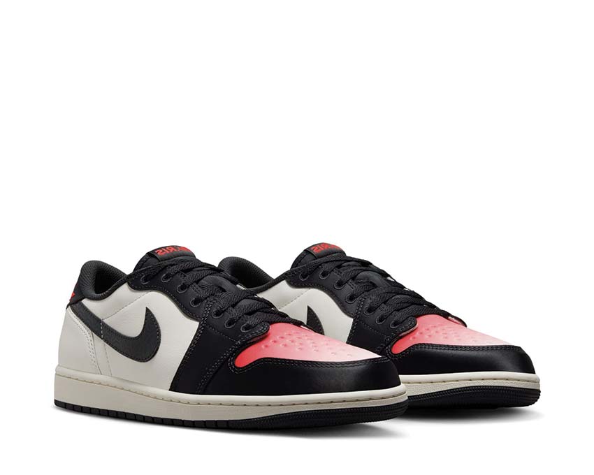 Air Jordan 1 Retro Low PSG Sail / Off Noir - Infrared 23 - Pink Oxford HF8828-100