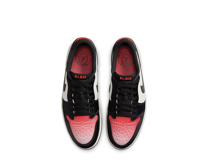 Air Jordan 1 Retro Low PSG Sail / Off Noir - Infrared 23 - Pink Oxford HF8828-100