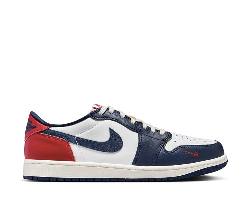 Air Jordan 1 Retro Low Summit White / Gym Red - Midnight Navy HQ2993-100
