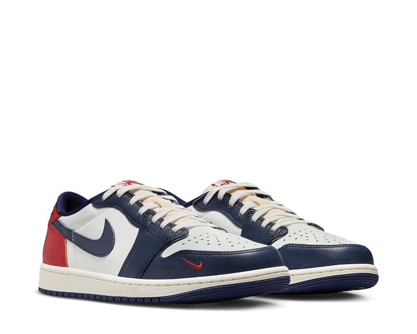 Air Jordan 1 Retro Low Summit White / Gym Red - Midnight Navy HQ2993-100