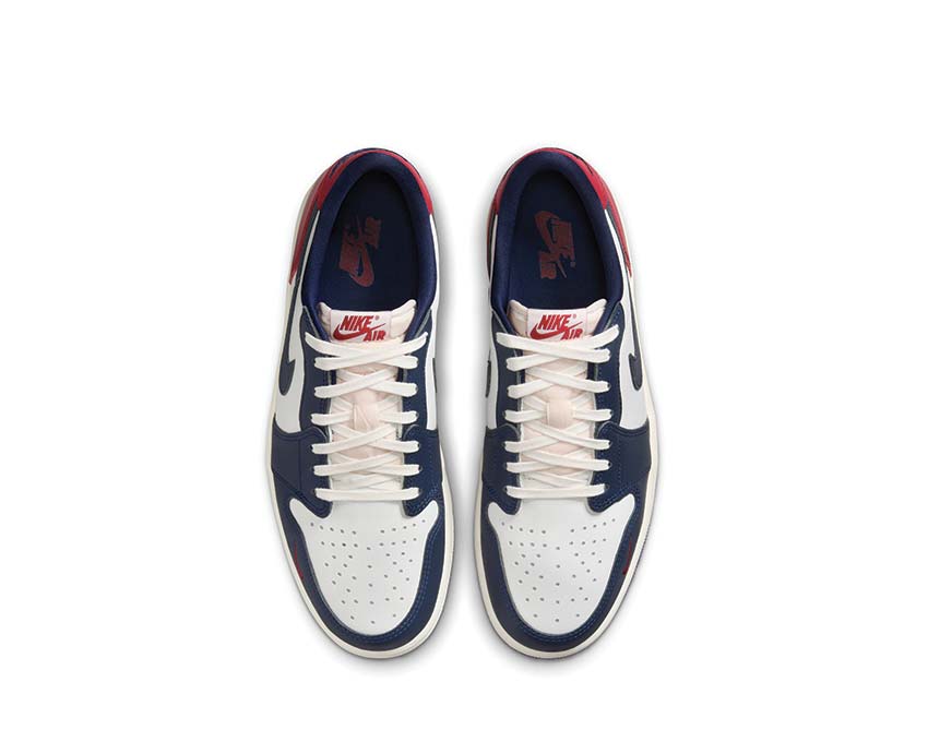 Air Jordan 1 Retro Low Summit White / Gym Red - Midnight Navy HQ2993-100