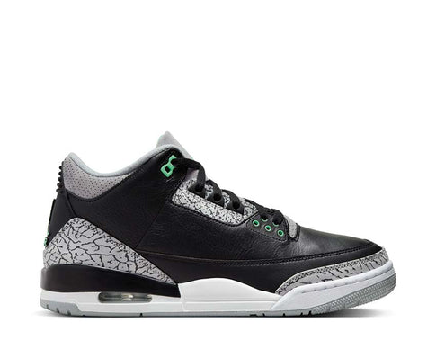 Air Jordan 3 Retro Black / Green Glow - Wolf Grey - White CT8532-031