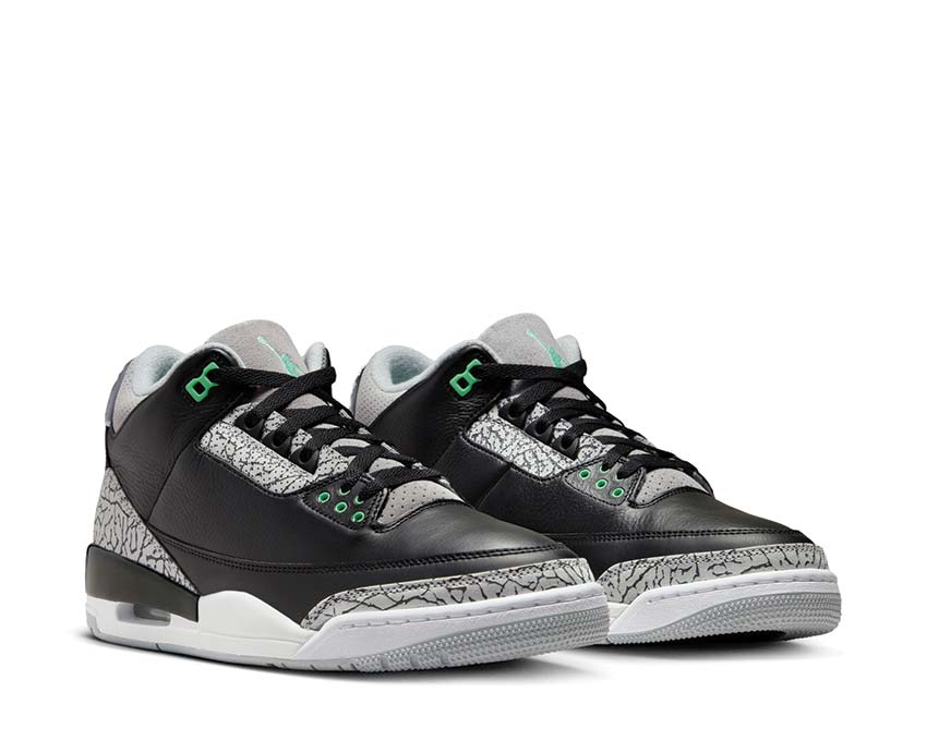 Air Jordan 3 Retro Black / Green Glow - Wolf Grey - White CT8532-031