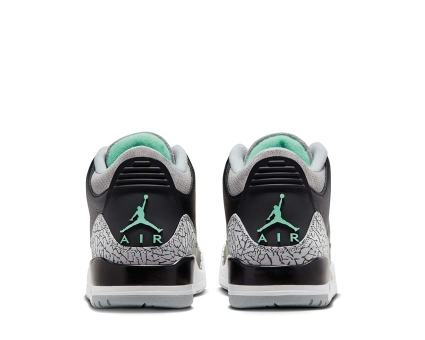 Air Jordan 3 Retro Black / Green Glow - Wolf Grey - White CT8532-031