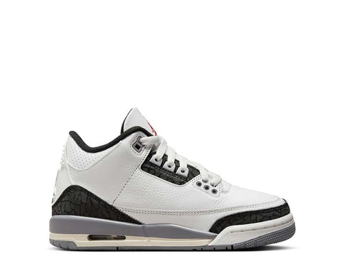 Air Jordan 3 Retro GS Summit White / Fire Red - Cement Grey - Black DM0967-106
